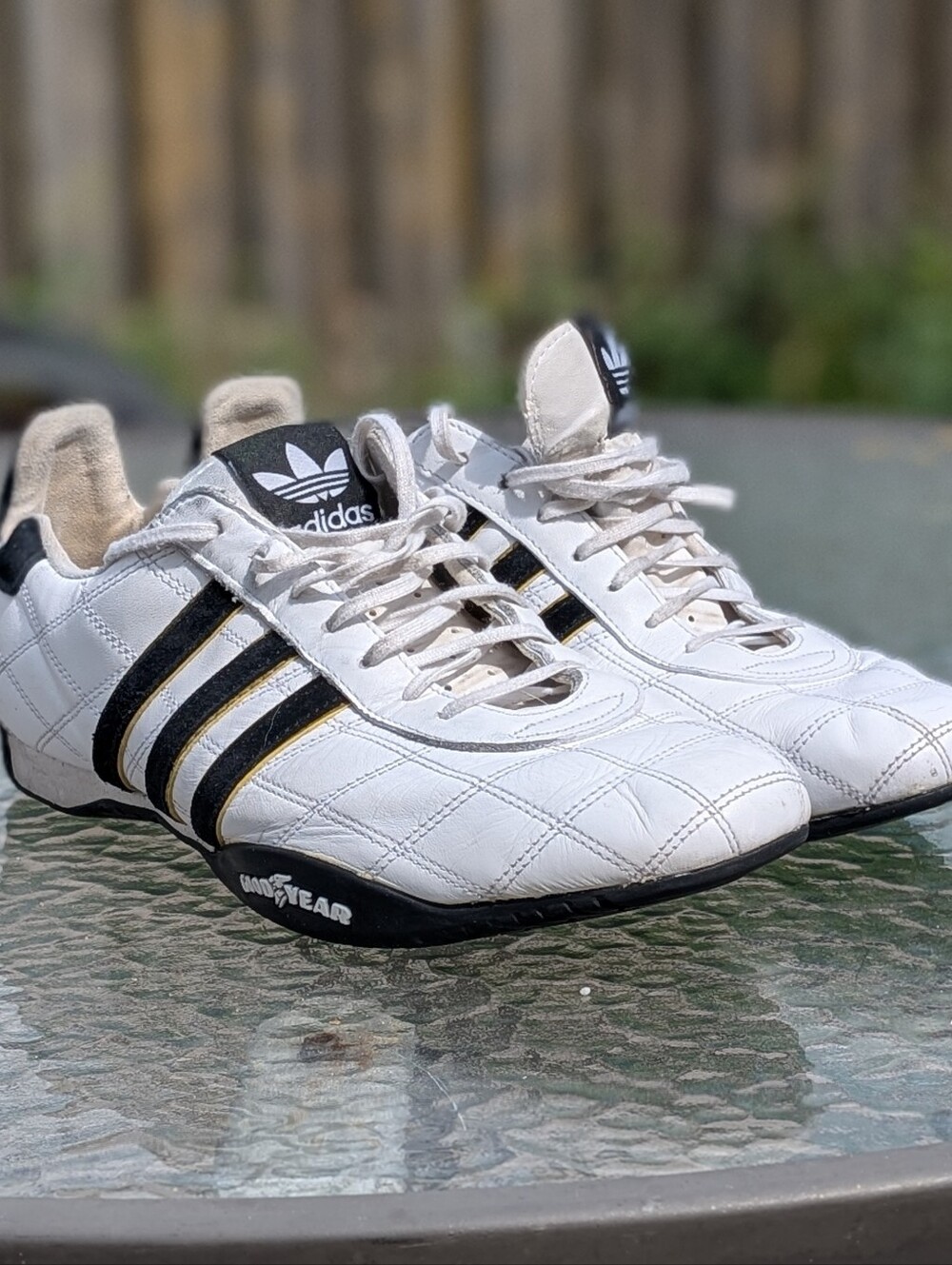 Adidas Tuscany Men's Goodyear Driving Shoes Size US 12.5 Black White